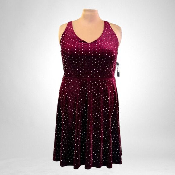 City Studio Plus Velvet Knee Length Cocktail And Party Dress, NEW! Size 18W - Picture 1 of 7